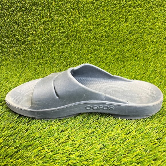 Oofos OOahh Mens Size 11 Gray Blue Beach Outdoor Sport Recovery Slides Sandals main image 10